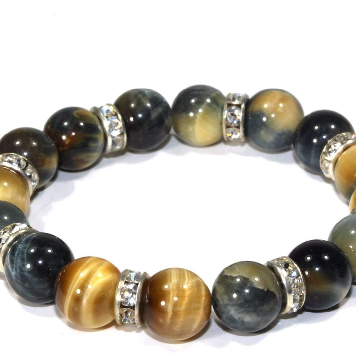 Medley Of Round Agate Stone Sparkle Yoga Bracelet