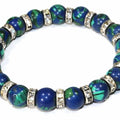 Medley Of Round Agate Stone Sparkle Yoga Bracelet