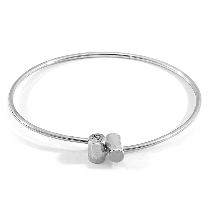 Wynne Capsule Midi Geometric Silver Bangle