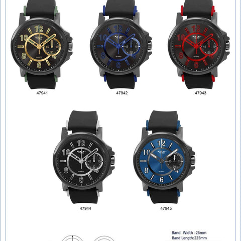 50MM Milano Expressions Silicon Band Watch - 4794