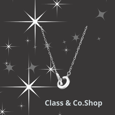 Twin Circle Link Paradise Silver Necklace Pendant