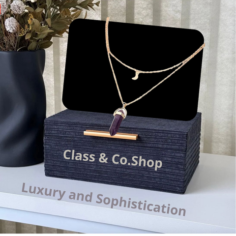 Obelisk Crescent Moon Necklace