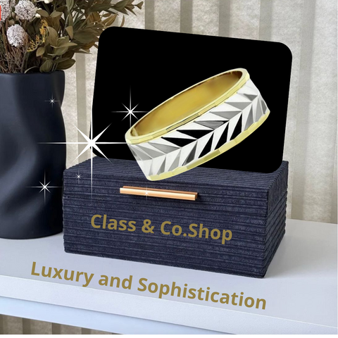 Gold+Rhodium Brass Ring with No Stone