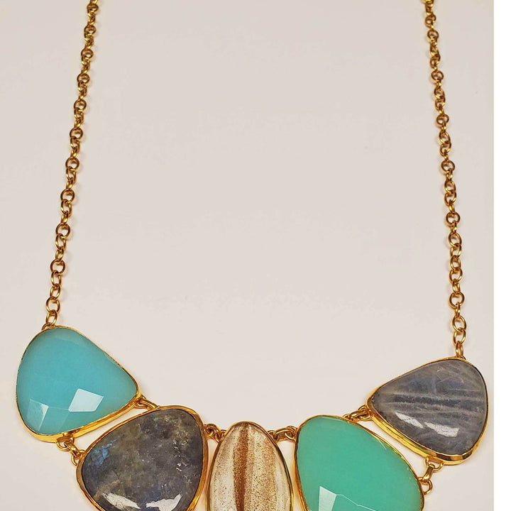 Multi Gemstone Statement Necklace