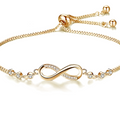Beautifull Infinity Shape Gold Plated Bracelet For Women Size 10X10X5