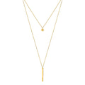 Layered Bar Bullet Necklace