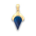 Gold Brass Pendant with Synthetic in