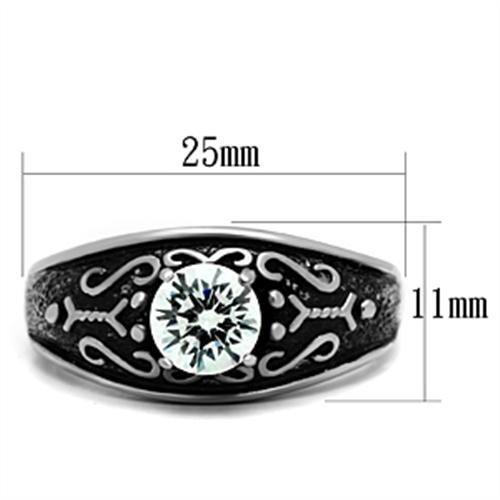 High polished (no plating) Stainless Steel Ring with AAA Grade